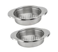 Ipetboom 2 piezas Colador de Cocina Inoxidable de Escurridor Práctico para Latas Filtrador de Alimentos y para Canned Food