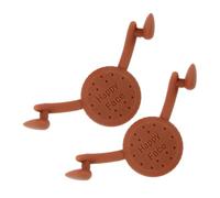 Ipetboom 2 Piezas Corrector De Sonrisa Secador De Pelo Con Cordón Portavasos Cuadrado Bolígrafos De Inmersión Ajustables Modificación Figura Del Hombre De Jengibre Gel De Sílice Dark Brown