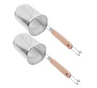 Ipetboom 2 piezas Cucharas Coladoras Inoxidable para Cocinar Colador de Pasta y Alimentos Utensilios de Cocina de Alta Resistencia y Durabilidad Aptas para Lavavajillas