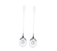 Ipetboom 2 piezas Cucharas de Cocina Inoxidable con Mango para Servir Sopa Postres y Pasta Resistentes y Fáciles de Limpiar Aptas para Uso Doméstico y Restauración