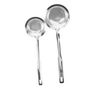 Ipetboom 2 piezas Cucharón Inoxidable con Mango Ergonómico para Colar Alimentos y Grasa Colador de Fina para Cocina y Freír