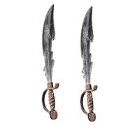 Ipetboom 2 Piezas De Espada De Utilería para Escenario Disfraz De Pirata para Halloween Espada De Plástico para Disfraz Espada De Juego para De