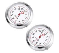 Ipetboom 2 Piezas de Reloj Enfermera de Bolsillo Esfera de Cuarzo Clara y Vidrio, Diseño Conciso y Práctico para Uso Médico y Manualidades DIY Estilo Aleatorio