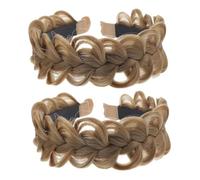 Ipetboom 2 Piezas Diadema Con De Espina De Pescado Rizador De Pelo Cabello Gafas De Sol Banda Diademas Dama Bigudí Pasador De Pelo Diadema De Diadema Trenzada El Plastico