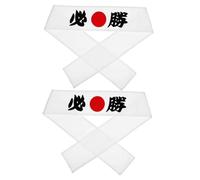 Ipetboom 2 Piezas Diadema De Artes Marciales Japonesa Diadema Deportiva Para Karate Accesorio De Karate Para Hombre De Estilo Japonés Blanco