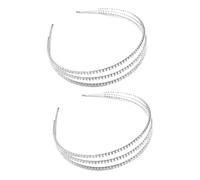 Ipetboom 2 Piezas diadema de diamantes de imitación joyería de sombreros de mujer tocados de damas de honor tiara aro de pelo elegante diadema creativa manual sombrerería Pedazo de cabello
