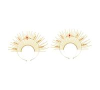 Ipetboom 2 Piezas Diadema De Nuestra Señora Diadema De Estrella Romana De Púas Diademas Con Púas Diadema De Diosa Griega Para Mujeres Diadema De Cristal Boda Tocado De Sol