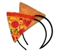 Ipetboom 2 Piezas Diadema de Pizza de Simulación Accesorio Cabello para Fiestas Tocado para Presentaciones Accesorio para Fotos Decoración Única Cabello Diadema para Presentaciones