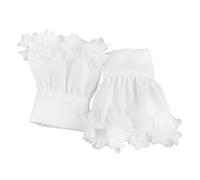Ipetboom 2 Piezas Elegante Manga Floral Francesa Garfón Falfón Elegante Decorativo Falso Punf Para Desgaste Diario Realización De Manguitos