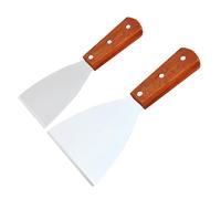 Ipetboom 2 Piezas Espátulas Inoxidable con Mango de Madera Herramientas para Cocina para Pasteles Pizza Filetes y Panqueques