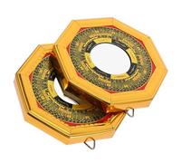 Ipetboom 2 Piezas Espejo Bagua Feng Shui Convexo de Aleación para Hogar y Oficina Protección Energética Equilibrio y Prosperidad Decoración Taoísta
