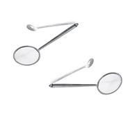 Ipetboom 2 piezas Filtro de Malla Inoxidable con Pinza para Cocina Mango para Freír y Escurrir Grasa Fácil Limpieza y Almacenamiento