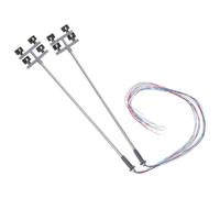 Ipetboom 2 Piezas Lámparas de Patio Miniatura para Maquetas Luces de Calle Blancas para Decoración de Casas Miniatura y Escenas de Arena Modelo Resistente y Estable para Interiores