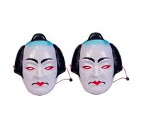 Ipetboom 2 Piezas Máscara Samurai Japonesa Máscara de Cosplay Realista para Adultos Diseño Detallado para Culturales Temáticas y Representaciones Históricas