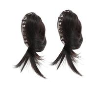 Ipetboom 2 Piezas Paquete De Moño Para Peluca Moño Desordenado Rizado Falso Pinzas Para Mujer Para Coletas y Extensiones De Cabello Fino