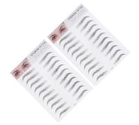Ipetboom 2 Piezas Pegatinas de Transferencia para Cejas Negras en Papel, sin Daño Cutáneo, Ideales para Cejas Escasas, Fáciles de Usar para Principiantes y Mujeres