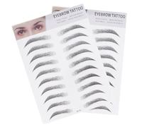 Ipetboom 2 Piezas Pegatinas para Cejas Efecto Pelo Artificial Herramienta para Cejas para Hombres y Mujeres Uso Diario y Maquillaje