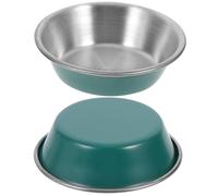 Ipetboom 2 piezas Platos para Condimentos de Acero Inoxidable Cuencos Redondos para Salsas y Aderezos Perfectos para Cocina Barbacoas y Picnic