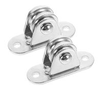 Ipetboom 2 piezas Polea de Resistente para Cuerda Elevación y Tracción Multifuncional Ruedas Suaves para Piscinas Cortinas y Techo Accesorios Duraderos para Carga y Cambio de Dirección