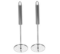 Ipetboom 2 piezas Prensador de Patatas Inoxidable con Mango y Diseño Colgante para Puré de Patata Calabaza y Boniato Resistente y Fácil de Almacenar