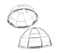 Ipetboom 2 Piezas Protector de Detector de Humo con Decorativa de Acero Inoxidable Malla Protectora Resistente para Accesorio Seguro y para Alarma contra Incendios