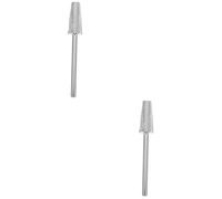 Ipetboom 2 Piezas pulidor de uñas brocas de manicura lima de manicura limpieza esmalte de uñas herramientas de belleza de uñas de pulido del arte del clavo eléctrico gel Metal perforar