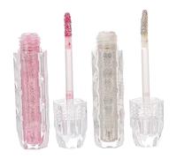 Ipetboom 2 Piezas Sombra Brillo De Labios Relleno Más Regordete Bálsamo Paleta Líquido Silver El Plastico