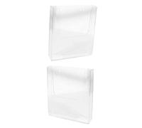 Ipetboom 2 piezas Soporte para Folletos Transparente Organizador de Revistas y para Oficina y Hogar Expositor Flexible Alta