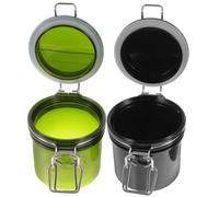 Ipetboom 2 Piezas tanque de almacenamiento de pegamento brillo titular tapa hecho eyelash glue Adhesivo para pestañas soporte para pegamento de pestañas suministros de extensión de pestañas