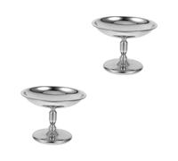 Ipetboom 2 Piezas Tazón de Postres Inoxidable para Helados y Frutas Elegante Recipiente para Postres para Ensaladas y Aperitivos Diseño Práctico y Decorativo para Fiestas y Uso Diario
