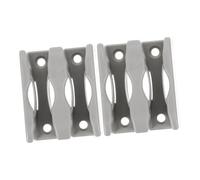 Ipetboom 2 piezas Unidades Tope para Puerta Corredera de Ducha Guía Inferior para Mampara de Vidrio Accesorio Duradero para Carril Plano Fácil Instalación y Fijación Segura