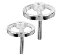 Ipetboom 2 Piezas Volante para Torno Fresador de Hierro Fundido Cromado 10x80 y 12x100 Ranura Cuadrada y Manivela Fija M6, Accesorio Industrial para Maquinaria Cnc y Taller