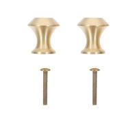 Ipetboom 2 Pomos de Latón Dorado para Armarios Cajones y Puertas Tiradores Agujero Tamaño Estándar Acabado Color Oro Grande Kit de 2 Unidades Uso para Muebles y Aleatorio