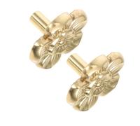 Ipetboom 2 Pomos de Latón Vintage Diseño Floral Decorativo Tiradores para Cajones y Puertas de Armarios Tamaño Grande 35X20 MM Ideales para Muebles de Cocina Tocador y Gabinetes