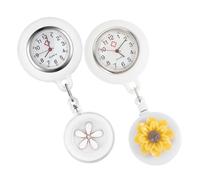 Ipetboom 2 Relojes De Bolsillo para El Pecho De Enfermería con Insignia De Enfermera De Solapa para Hospital De Metal