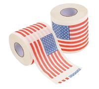 Ipetboom 2 Rollos Papel higiénico estampado por bandera para papel higiénico bandera de seda del banño de la americana de América