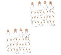 Ipetboom 2 Series Accesorios Para Botellas De Los Deseos Frascos Pequeños Botellas De Agua Pequeñas Objetos Calientes Mini Tazas Corchos Recipientes De Vidrio Con Tapa Botella De 20 piezas*2