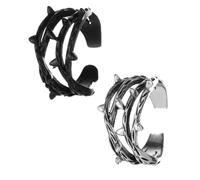 Ipetboom 2 Series Pendientes Con Ramitas Retro Medidor De Anillos Dijes Para Disfraz Pulseras Anillos Gruesos Para Mujer Collar De Aros Góticos Vintage 2 piezas*2