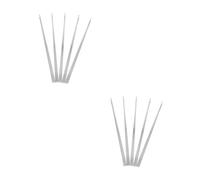 Ipetboom 2 Series Pinzas Para Hurgar Oídos Removedor De Cerumen Limpiador De Oídos De Metal Herramienta Para Limpiar El Vello De Los Oídos Pinza Plateada 5 piezas*2