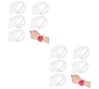 Ipetboom 2 Series Pulsera De Muñeca De Perlas Falsas De Bandas Elásticas Para Corsages Para Bodas Y Graduaciones Diseño Diy Y Cómodo De Llevar 6 Piezas X 2