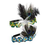 Ipetboom 2 Uds Diadema De De Pavo Real Banda Para El Pelo De Accesorios Para El Cabello Para Mujer Tocado De Boda Diadema De De Los Años 20 Tocado De Los Años 20