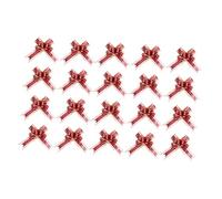 Ipetboom 20 Piezas Arte Latte Lazos para Tirar De La Cinta del Arco Decoraciones Cinta Rosa Nupcial Cinta del Arco del Tirón del Festival Decoración Equipo Mini Hilo De Nieve Rojo