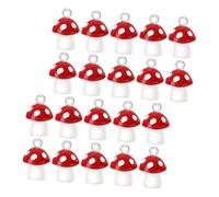 Ipetboom 20 Piezas Colgante Seta encantos de setas encanto de colgante champiñón pequeño hongo Hechizas dijes de hongos para hacer joyas encantos de joyería mini encantos resina rojo