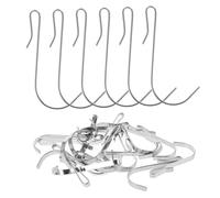 Ipetboom 20 piezas Ganchos Pequeños de Acero Inoxidable para Colgar Bolsas y Utensilios Ganchos S Planos sin Tornillos para Cocina Dormitorio y Oficina para Almacenamiento el Hogar
