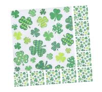 Ipetboom 20 Piezas Servilleta De Trébol Servilletas De Cena Irlandesas Servilletas Navideñas Irlandesas De Cócteles Verdes De Almuerzo De Trébol Green Papel
