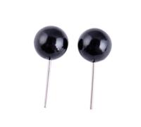 Ipetboom 200 Piezas Ojos De Frijol Negro Estilo Aguja Ojos DIY para Manualidades Juguetes De Peluche Accesorios De De Muñeca Arandelas para Proyectos De Arte y Artesanía