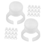 Ipetboom 200 Piezas Taza Del Anillo Del Anillo De Dedo Del Anillos De Extensión De Pestañas Soporte Para Pegamento De Anillo De Pigmento Educación Física