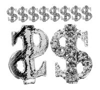 Ipetboom 20piezas Esmalte De Uñas Signo De Dólar Adornos Para Uñas De Metal Para Manicura Diy Dijes Para Manicura