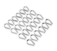 Ipetboom 24 Piezas de Guardacabos de Acero Inoxidable M8 para Aparejos de Cuerda Dedales de Escalada Resistentes Corrosión Kit Multifuncional para Montañismo y Deportes al Aire Libre