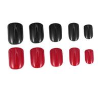 Ipetboom 24 Piezas de uñas falsas uñas postizas fake nails pulidor de uñas esmalte de uñas pulidora de uñas etiqueta engomada del arte del clavo uña removible calcomanías de uñas AbS